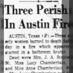 Lucy & Annie Chamberlain 1955 Die in Austin Fire.JPG