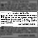 Manasseh Knox 1837 Runaway Servant Notice.JPG