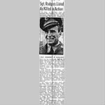 Newspaper on the LOSS of 321stBG, 448thBS, S/Sgt Herbert Rodgers, KIA 31 March, 1943 North Africa