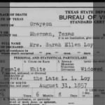 Sarah Ellen Chapman Loy 1932 TX Death Cert.JPG