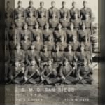 Leroyce 'Bud' Linn - Top Row, 2nd fm Right, Marines WWII.jpg