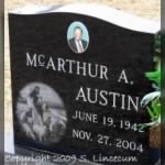 McArthur A. Austin Black Granite Tombstone