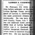 L A Cardwell 1918 ObitA.jpg