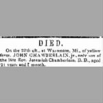 John Chamberlain 1853 Yellow Fever Death.JPG