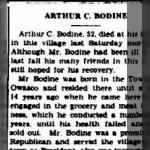 Arthur C. Bodine 1928 Obit.JPG
