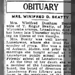Winifred D Beatty 1926 Obit.jpg