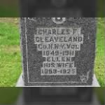 Gravemarker - Charles F. Cleaveland and wife, Ellen