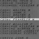 Crowe, Franklin W