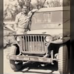 15AF 458 8G  HQ 15 WWII Sgt Howard Campbell with jeep Rita 3x4.jpg