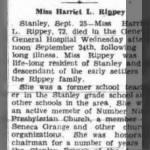 Harriet L Rippey 25 Sep 1941 Geneva Daily Times Obit.JPG