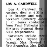 Lon A Cardwell 1960 Obit.png