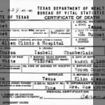 Thurza Isabell Mullins Chamberlain 1955 TX Death Cert.jpg