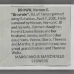 Vernon C. Brown Obituary