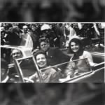 JFK riding in motorcade in Dallas, Texas