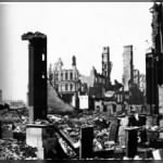 After the great Chicago fire of 1871, corner of Dearborn and Monroe Streets