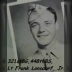 Cadet AUS Lt Frank Lonsdorf, Jr. B-25 Pilot /321st BG, 448th BS /MTO