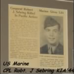 US Marine, CPL Robert Joseph Sebring was KIA 26 July,'44/ guarding the Code Talkers