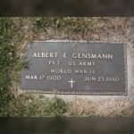 Albert E Gensmann Headstone