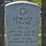 Edward Evans grave stone
