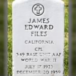 Files, James Edward (1923-1959), Military Tombstone