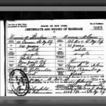 Anna Klein & Morris Stecker marriage certificate
