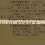 Lewis, Robert F R