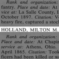 Holland, Milton M