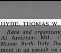 Hyde, Thomas W