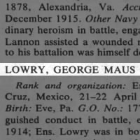 Lowry, George Maus