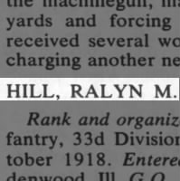 Hill, Ralyn M
