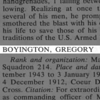 Boyington, Gregory