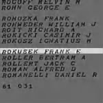 Rokusek, Frank E