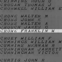 Crowe, Franklin W