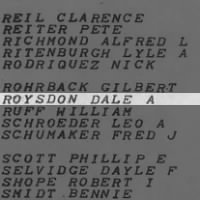 Roysdon, Dale A