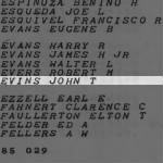 Evins, John T