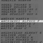 Wackowski, Alfred F