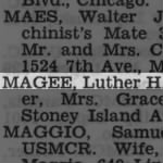 Magee, Luther H