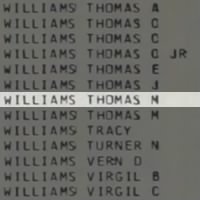 Williams, Thomas M