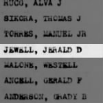 Jewell, Jerald D