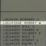Lockridge, Robert W