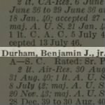 Durham, Benjamin J