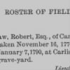 Muster Roll from the Pennsylvania Archives