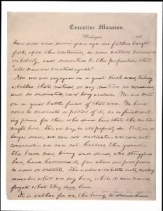 Image of Gettysburg Address Manuscript